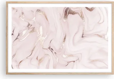 Produktbild von Gerahmtes Poster - Rahmen in heller Eiche - Rosa Marmor verschüttet - 91,5x61 cm - Wand Bild - Wanddeko - Wandbilder - Kunstposter - Wandposter - Bilderrahmen - Bilder - Kunstdruck - P2NAA91x61-4799