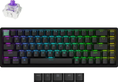 Produktbild von Keychron K6 HE Kabellose Mechanische Tastatur, ANSI US, Standard Version / Black / Gateron Double-Rail Magnetic Nebula Switch K6H-J1