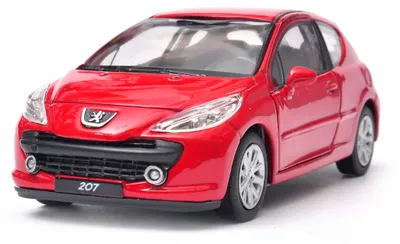 Produktbild von Welly Peugeot 207 Modellauto rot im Maßstab 1:32