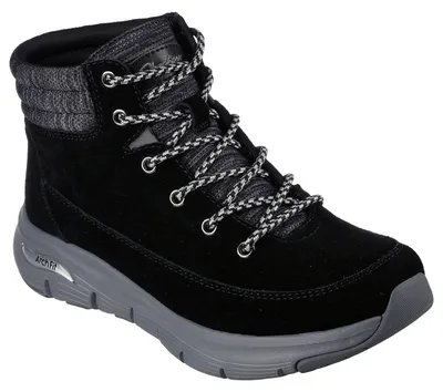 Produktbild von Skechers Arch Fit Smooth - Comfy Chill - Schwarz Leder/Textil Größe: 36.5 Normal