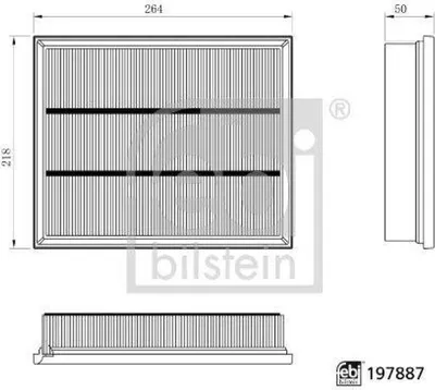 Obrázok produktu pre Vzduchový filter FEBI BILSTEIN 197887