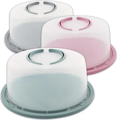 Produktbild von Centi Tortenbehälter mit Griffen 34 x 15 cm Pastellfarben Polypropylen