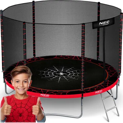 Obrázek produktu pro Zahradní trampolína 8 stop/252 cm s venkovní sítí a žebříkem Neo-Sport