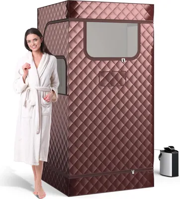 Produktbild von Dampfsauna Für Zuhause - Ganzkörper Saunakabine - 3 l Dampfgenerator - Mit Fernbedienung - Für Innenbereich