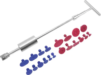 Immagine prodotto di Set per riparazione ammaccature auto, estrattore a T, regolabile, universale per moto, frigorifero, lavatrice