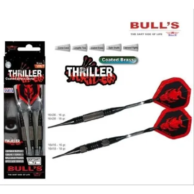 Produktbild von Bull's Thriller Softdart pulverbeschichteter Brass Dart Soft - Dartpfeile, Gewicht:16428 - 18 g