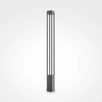 Image de Lampadaire LED, lampe d'extérieur, graphite, métal, IP65, H 150 cm