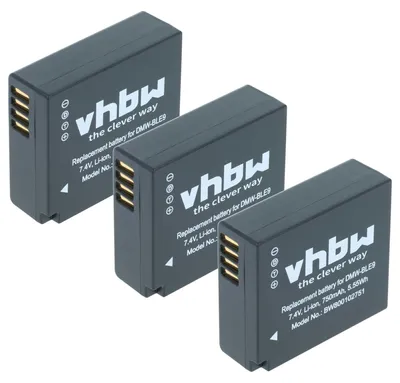 Produktbild von vhbw 3x Akku Ersatz für Leica BP-DC15 für Kamera (750 mAh, 7,2 V, Li-Ion)