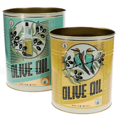 Produktbild von Aufbewahrungsbox Aufbewahrungsdose Olive Oil Retro Vintage XXL Metall Dosen Behälter