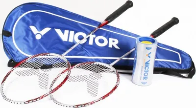 Produktbild von Victor Badminton Set Atomos 500 | Badmintonset Badmintonschläger Badmintonbälle Badmintonhülle