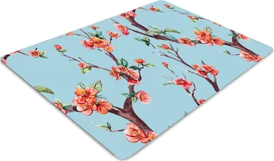 Produktbild von Stuhlunterlage Bürostuhlunterlage 120 cm x 90 cm Bodenmatte Bürostuhlunterlage - Blühender Baum