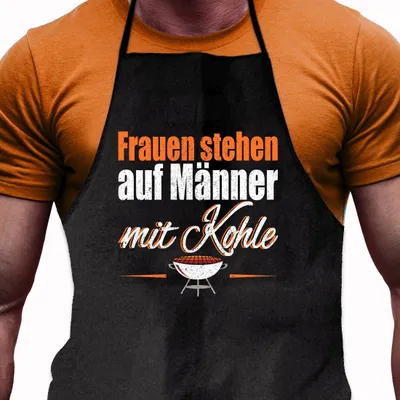 Produktbild von Lustiger Grillschürze für Herren aus Baumwolle