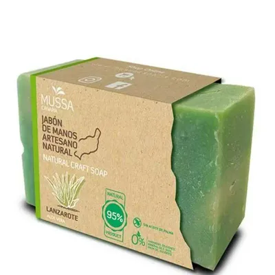 Image de Savon naturel à l'aloe vera Lanzarote Mussa Canaria 100 g. Savon naturel à l'aloe vera des îles Canaries.