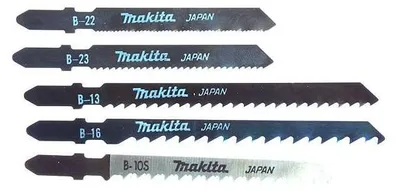 Image de Lot de 5 Lames MAKITA A-86898 pour Scie Sauteuse BOIS, METAL, PVC, PLASTIQUE
