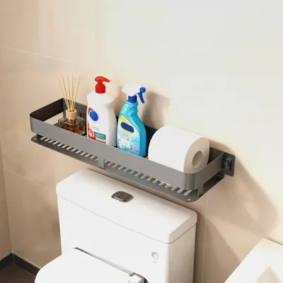 Produktbild von Duschablage Ohne Bohren Duschablage Duschregal Wandmontage Hängend Badezimmer Organizer, Gewürzregal Selbstklebend Küchen Organizer