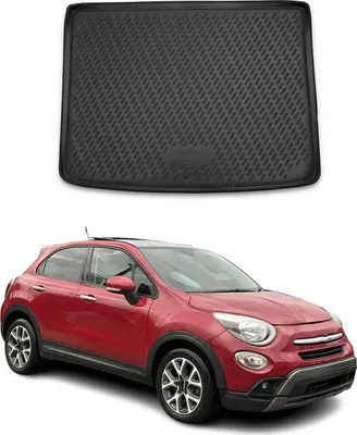 Image de Tapis de coffre pour Fiat 500X 2014-2025 Caoutchouc TPE Noir