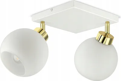 Produktbild von LUXOLAR - LED Deckenleuchte 2 flammig Weiß E27 60 W - Deckenlampe Schwenkbar für Wohnzimmer, Küchen - Klassisches Design