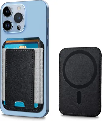 Produktbild von Magnetischer Wallet-Kartenhalter, kompatibel mit Apple MagSafe Wallet für iPhone 14/13/12 Series, Schwarz