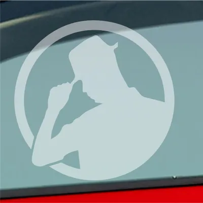 Produktbild von Auto Aufkleber Gentleman Mann Man Tuning JDM 10x10 cm Milchglas Sticker Heckscheibenaufkleber