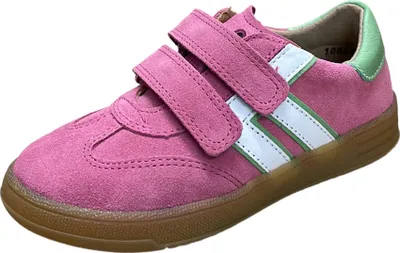 A single pink shoe is shown against a white background.