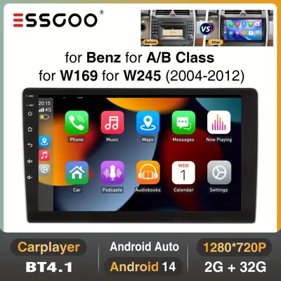 Imagen del producto de Radio Android Auto de 14 pulgadas - Sistema multimedia para automóvil - Radio con navegación - Radio con pantalla táctil
