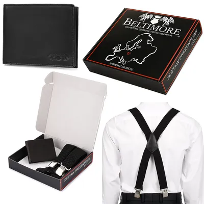 Image de Ensemble porte-monnaie en cuir pour homme avec bretelles X Beltimore