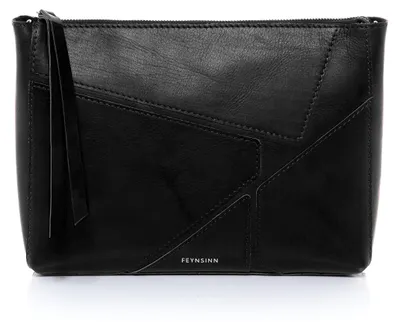 Productafbeelding van Clutch van echt leer met een lange schouderband