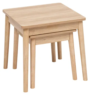 Produktbild von Satz von 2 Klapptischen Abana aus hellem Holz