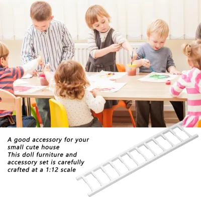 Produktbild von 1:12 Puppenhaus-Geländer, Möbeldekoration, Mini-Holzmodell für Babyhaus und Puppe im Maßstab 1:12