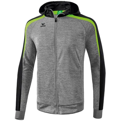 Produktbild von Erima Liga 2.0 Trainingsjacke Mit Kapuze Herren - Grey Melange / Schwarz / Green Gecko