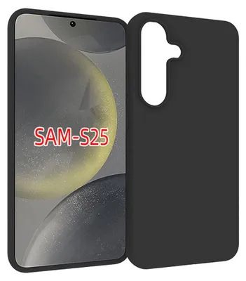 Productafbeelding van MobyDefend Hoesje - Geschikt voor Samsung Galaxy S25  -  TPU Backcover - Mat Zwart