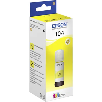 Image de Epson C13T00P440 Epson EcoTank yellow T 104 65 ml T 00P4