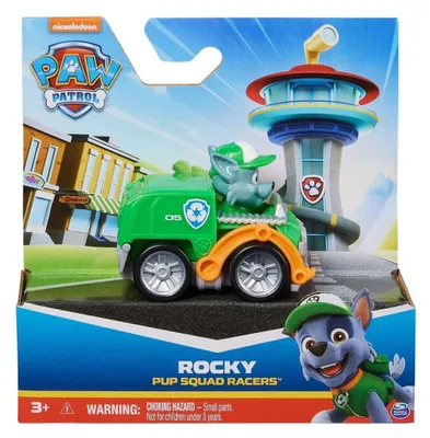 Produktbild von Spielzeugauto mit Rocky-Figur aus Paw Patrol, mehrfarbig, ab 3 Jahren
