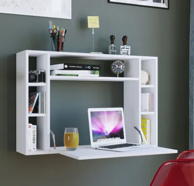 Produktbild von VCM Computertisch hängend | Klapptisch | Wandschreibtisch | Maße ca. H. 60 x B. 90 x T. 20 cm | Schreibtisch - Wandila