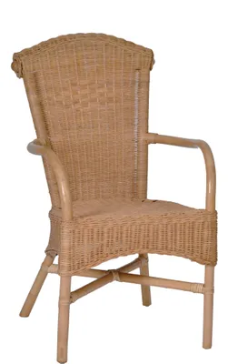 Produktbild von MiaMöbel Armlehnstuhl 58x95x64 cm Landhausstil Rattan Honig
