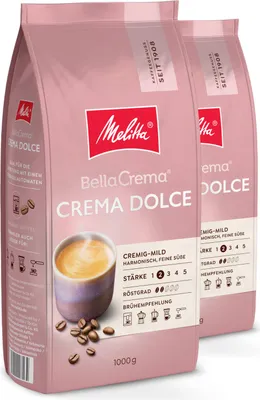 Produktbild von Melitta BellaCrema Crema Dolce, Kaffeebohnen, für Kaffee-Vollautomaten, im Set