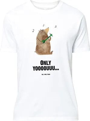 Produktbild von Mr. & Mrs. Panda T-Shirt Bär Gitarre - Weiß - Geschenk, in XXL, Tshirt, Shirt, Teddy, Oversize