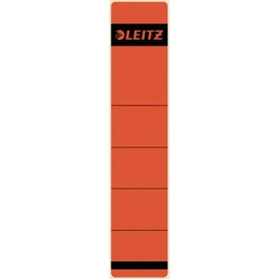 Zdjęcie produktu dla Leitz 1643-00-25 1643 Rückenschilder - Papier, kurz/schmal, 10 Stück, rot