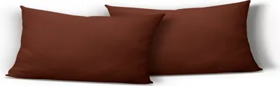Produktbild von 2er Pack Kissenbezug Kissenhülle 40x80 cm braun Uni Jersey Baumwolle Set