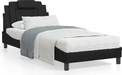 Produktbild von CLORIS Bettgestell mit LED Schwarz 90x190 cm Kunstleder 3213987