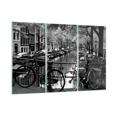 Produktbild von Bilder auf glas - Holland Kanal - 165x110cm - Glasbilder - Wandbilder - Kunstdruck - zum Aufhängen bereit - Wanddekoration aus Glas - Glas Bilder - Wandbild auf Glas - 3 Teile - GCE165x110-3516