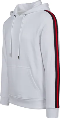 Produktbild von Urban Classics - Stripe Shoulder Hoody weiß / schwarz / rot