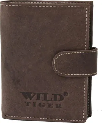 Produktbild von Wild Tiger Vertikale Herrenbörse mit Druckknopf - Schwarz