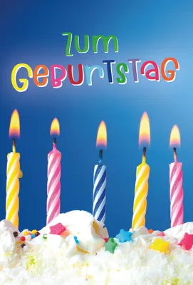 Produktbild von Geburtstag Kerzen Zum Geburtstag Glückwunschkarte mit Umschlag