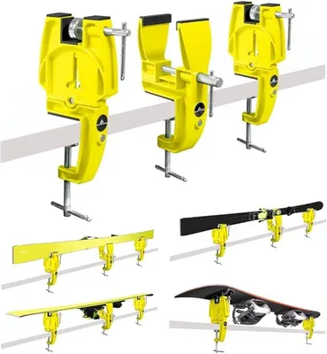 Produktbild von SkinRocks Ski Vise Racing Skispanner Pro Plus World Cup Skihalterung gelb
