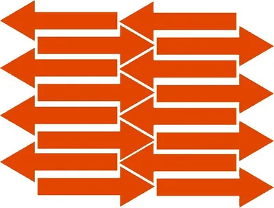 Productafbeelding van Pijlpijltjesstickers, 20x7 cm, 16 stuks, oranje, mat
