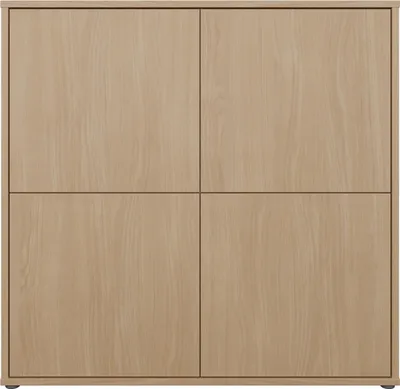 Produktbild von Highboard >ALICE SPRINGS< in Elegancia Eiche Nachbildung - 124,5x121,5x34,9cm (BxHxT)
