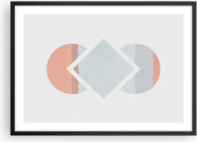 Produktbild von Gerahmtes Poster - Schwarzer Rahmen - Stück Geometrisch Diamant - 70x50 cm - Wand Bild - Wanddeko - Wandbilder - Kunstposter - Wandposter - Bilderrahmen - Bilder - Kunstdruck - P2BAA70x50-4690
