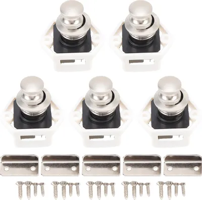 Produktbild von 5pcs Druckknopfverriegelung eleganter Mehrzweck -RVschlüssellosenschrank -Türknopf für Wohnmobile Home Yachten weiße Basis Perle Ni