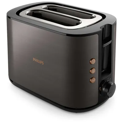 Obrázek produktu pro Topinkovač Philips, 2 otvory, kovový, černá (HD2650/30)